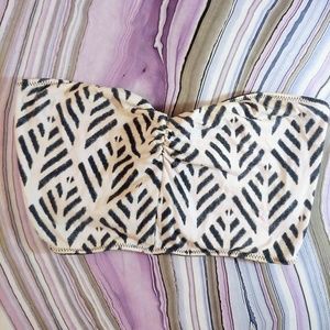 Tribal Print Tube Bra Top